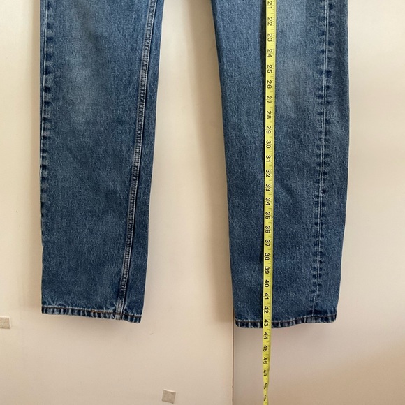 505 Levi's Blue Denim Jeans 34x34 straight fit - Picture 6 of 10